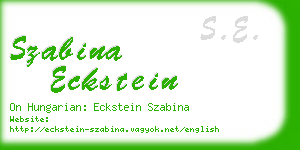 szabina eckstein business card